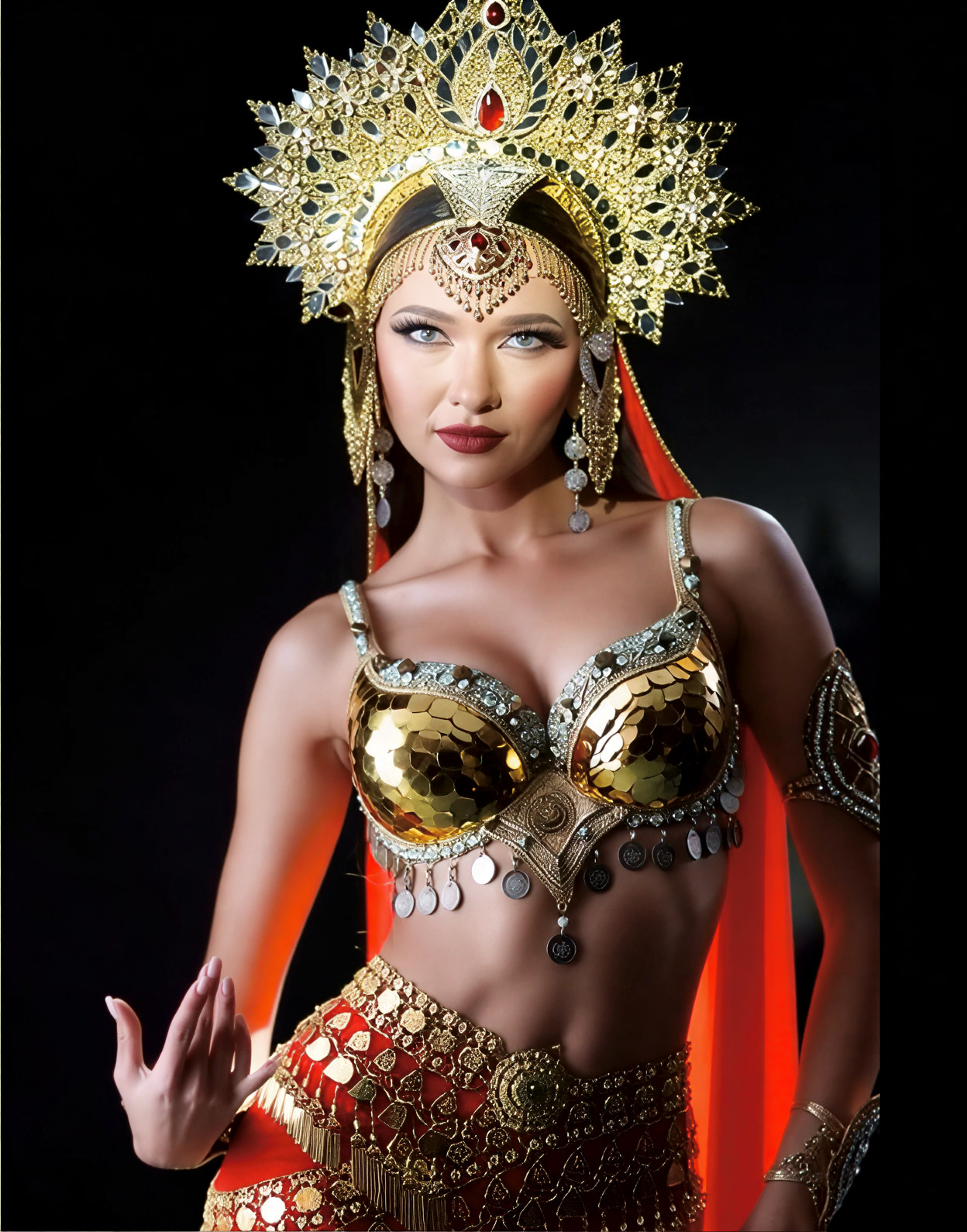 Lakshmi - Golden costume set - Image 2