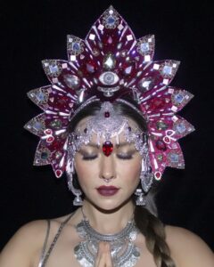 tribal fusion statement crown for stage and performance costume