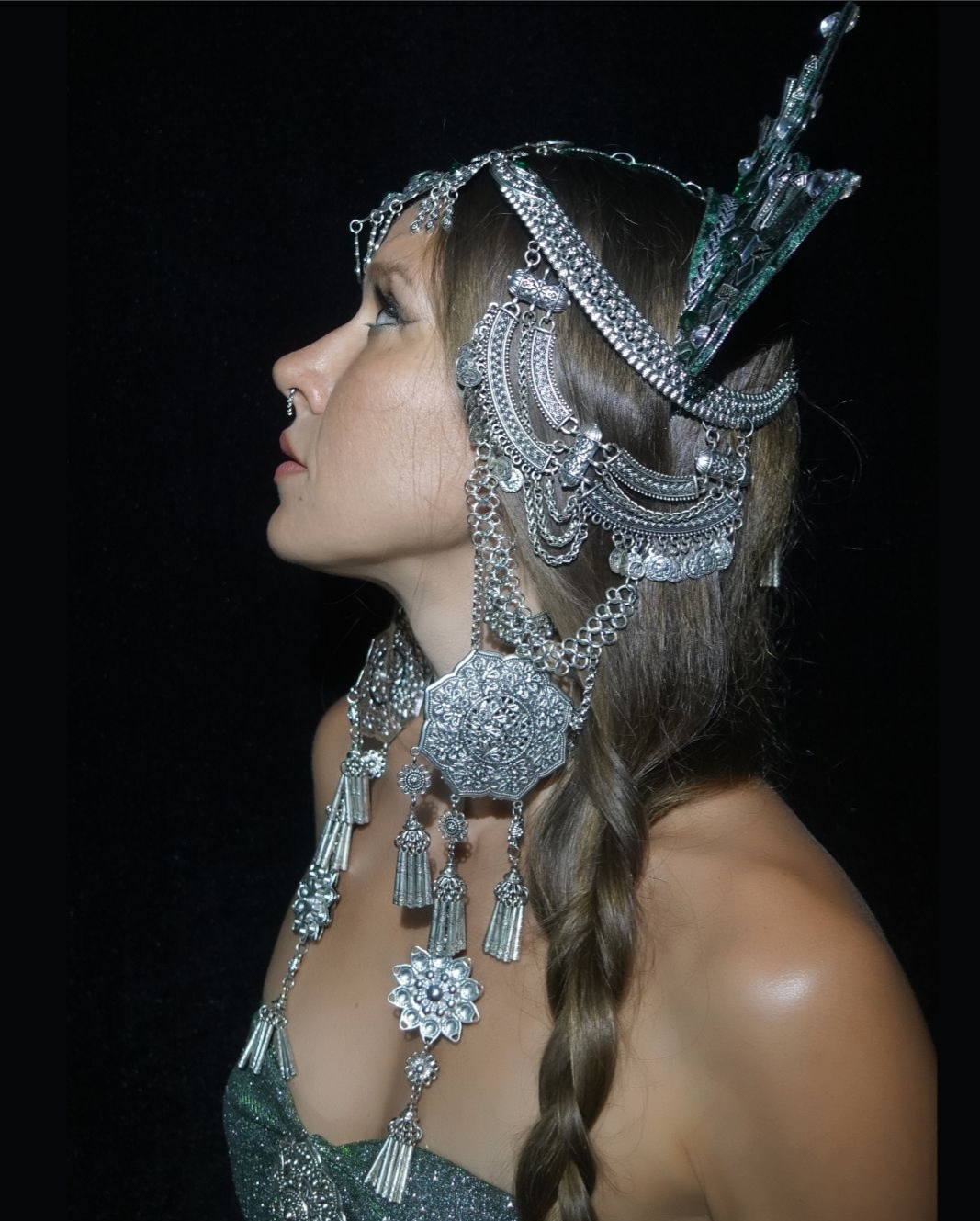 Silver Forest Transformer Crown – Elven Headpiece, Celtic Fairy Crown, Fantasy Costume Headdress for Festival, Cosplay & Wedding - Image 3